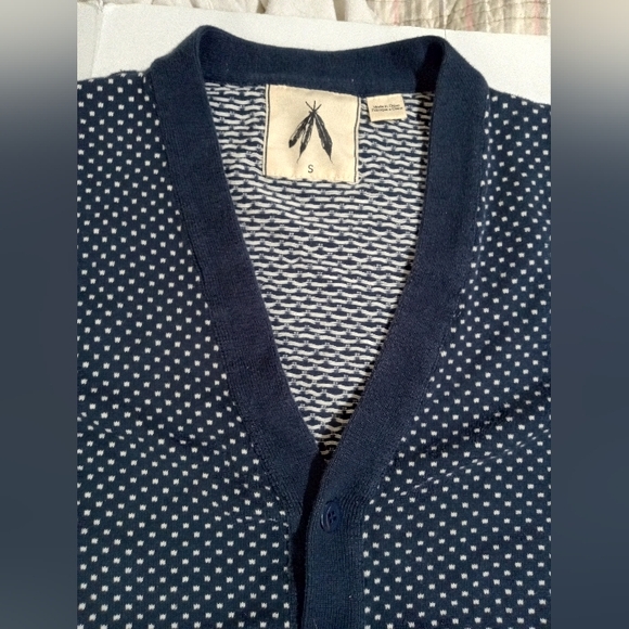 ๐ MEN'S CARDIGAN KNIT SWEATER SIZE SMALL CLOTHES BUTTON FRONT COTTON - Picture 3 of 9